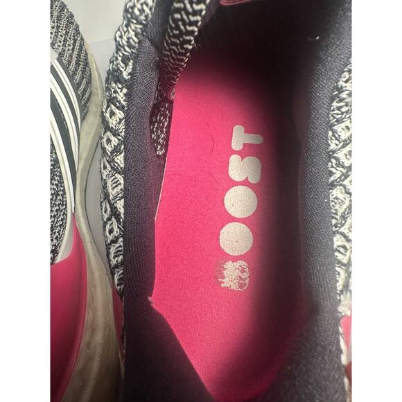 Adidas Ultra Boost Women’s Size 6.5 Black White Pink Running Shoes B43508 - Picture 5 of 8